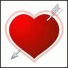 Poze love - sageata lui cupidon trece printr-o inima - Love and friends